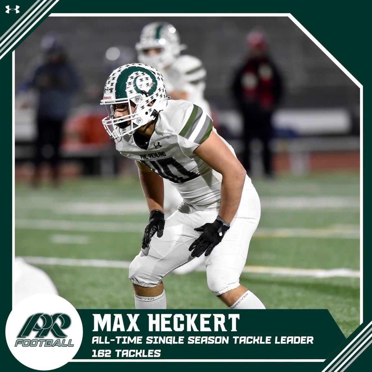 Coach_LeDonne's tweet photo. After Friday night’s State Championship game, @Max_Heckert pushed his new all-time single season tackle record to 162 tackles.  Congrats @PR_RamsAD @PRRamsTDClub https://t.co/biH5KS9pQx