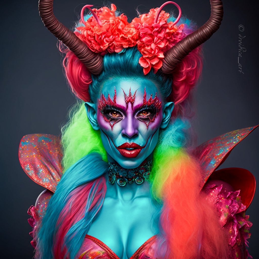 Droidica_AI's tweet photo. Krampus Gone Drag ❤️🧡💛💚💙💜

Should they become 1-of-1’s on @nmkr_io?

#art #abstractart #digitalart #nfts #nftart #nft #CNFT #machinelearning #ai #codingartist #midjourneyart #midjourney #aiartcommunity #generativeart #artoftheday #stablediffusion #CNFTArtist
#midjourney https://t.co/IS73vzqkw2