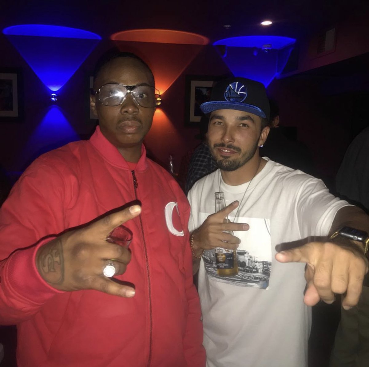 ChuckDz100's tweet photo. Throwback to @SanQuinn BDay in 2017. Been thinking about music a lot lately and San Quinn always been a huge supporter to me. We made a lot over the years. One of the realest I know. #bayarealegend Much Love https://t.co/y8QNBOFV36