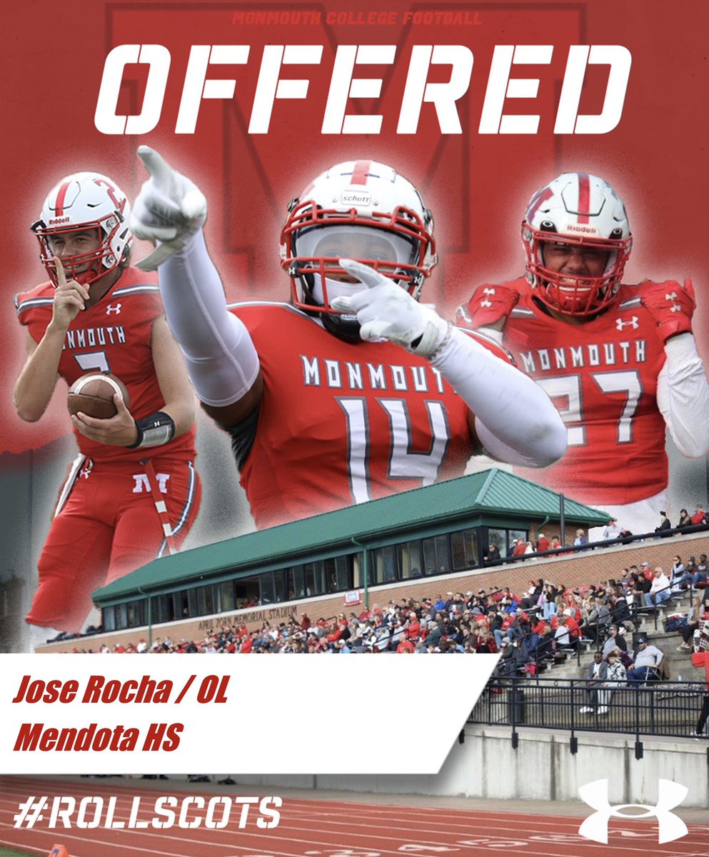After a great visit thing weekend and a great phone call with <a href="/CoachJHealy/">Coach Jack Healy</a> , I am blessed to receive an offer from <a href="/RollScotsFB/">Monmouth College Football</a> !!! #rollscots <a href="/CoachFreitag/">Joe Freitag</a> <a href="/TrojanTownFB/">Archived MHS</a>
