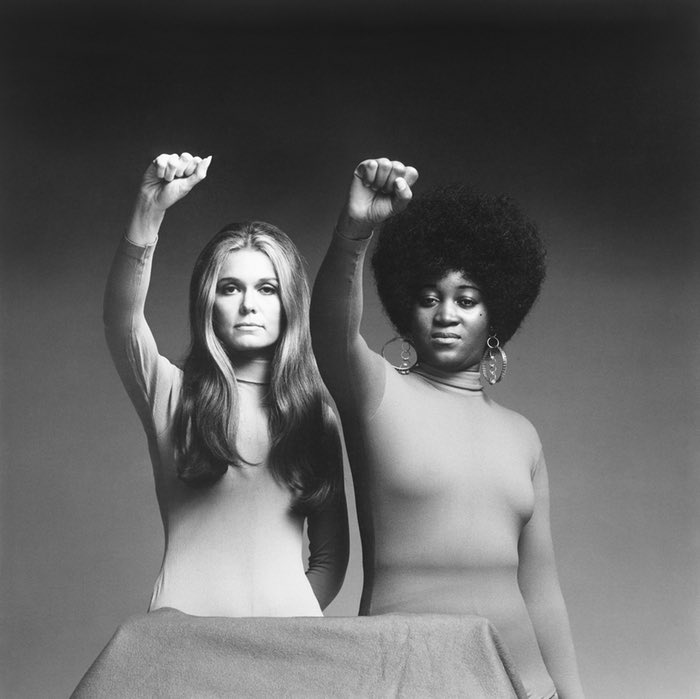Dorothy Pitman-Hughes appeared alongside Gloria Steinem in this 1971 photo.