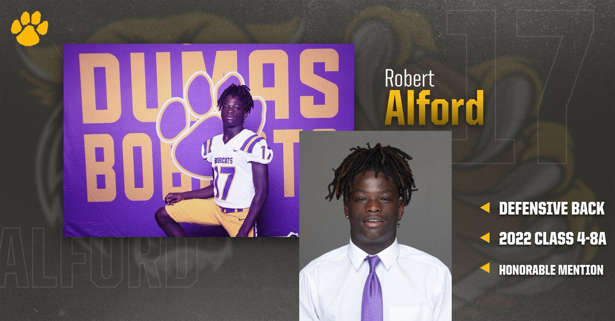 dumasbobcatsfb's tweet photo. Congratulations to these Bobcats for earning Second Team All-Conference and Honorable Mention Honors for Class 4-8A #EveythingMatters #SetDStandard https://t.co/LblGakv3XL