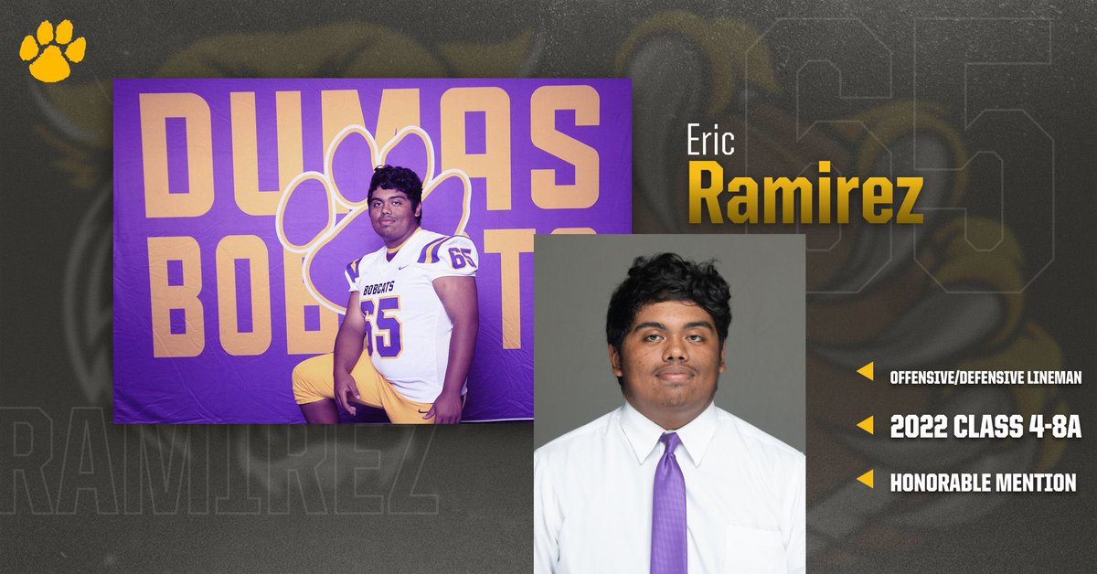 dumasbobcatsfb's tweet photo. Congratulations to these Bobcats for earning Second Team All-Conference and Honorable Mention Honors for Class 4-8A #EveythingMatters #SetDStandard https://t.co/LblGakv3XL