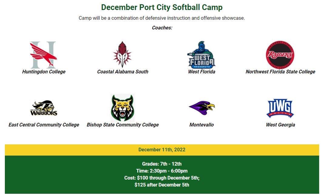 ⚡️💥Corin Talbot (2024 P/UTL) at the Port City camp today!  Pics here with Coach Taylor from NWF and Coach Baynes from UWF, but she worked with coaches from several schools that were in attendance!  Thanks to the coaches for working w/her! <a href="/SoftballNwf/">NWF Softball</a> <a href="/UWFSoftball/">UWF Softball</a> <a href="/corin_talbot/">corin talbot</a>