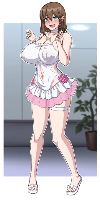 マスターとお近づきになりたくてスケベ花嫁水着で部屋で待ち構えてたけどやっぱり恥ずかしいシャルロット・コルデー 