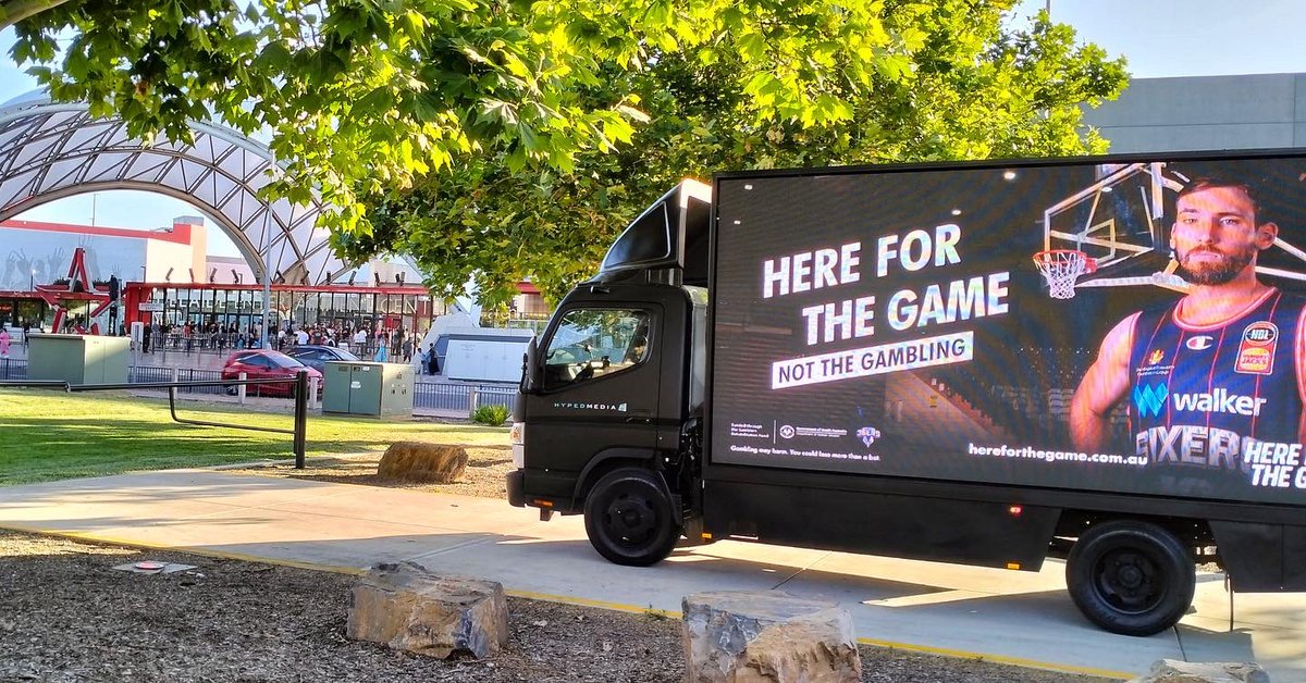 HypedMedia's tweet photo. Here For The Game campaign. Shots in Adelaide over the weekend. @adelaide36ers @adelaideentertainmentcentre @medianest_aus https://t.co/TenqolOj2Q