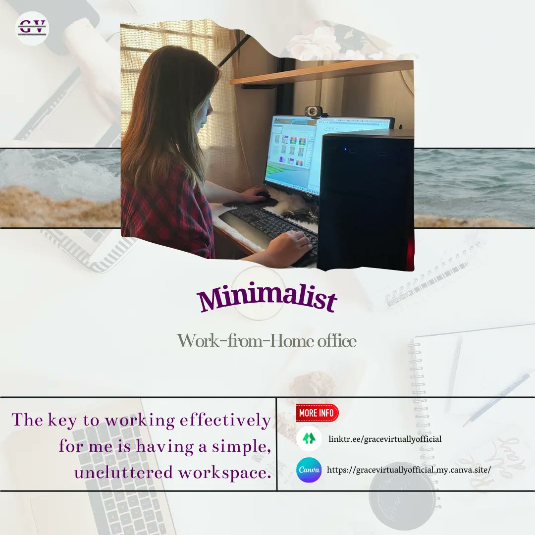 gracevirtually0's tweet image. The key to working effectively for me is having a simple, uncluttered workspace. 👩‍💻

 My ability to concentrate and be effective in whatever task given to me is aided by this setting. 🧘‍♀️ 

#GVtheresultorientedvirtualassistant #virtualassistantforhire #virtualassistantlife