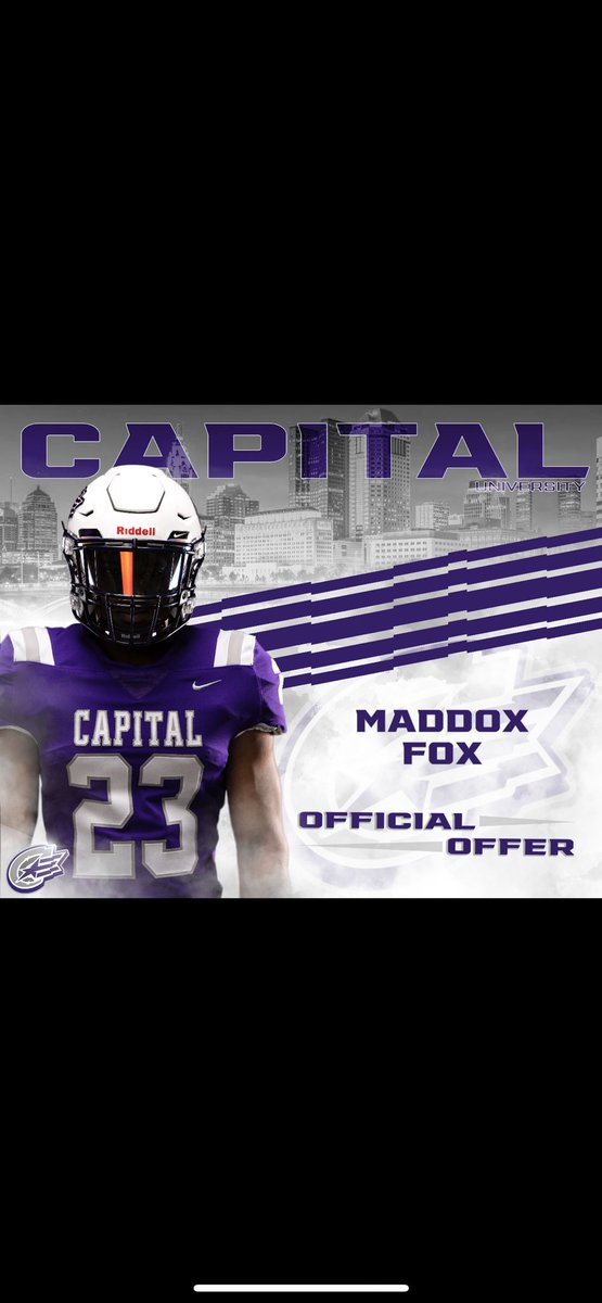 Maddox_Fox3's tweet photo. Thank you @CoachJBlack1 and @CapitalU_FB for the official offer!!! https://t.co/cqq64ymk0a