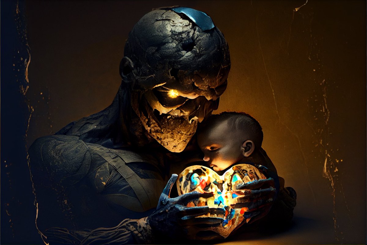 TherRichy2l's tweet photo. To give my heart &amp; brain 
All to a human being sounds so terrifying,

but at the same time I’m already falling in love with the little one &amp; I can’t wait to be a father. 
Think I’m going to start using #RichInAi for meaningful ,unique &amp; color rich ai art feel free to do the same. https://t.co/iyVCk6nFaQ