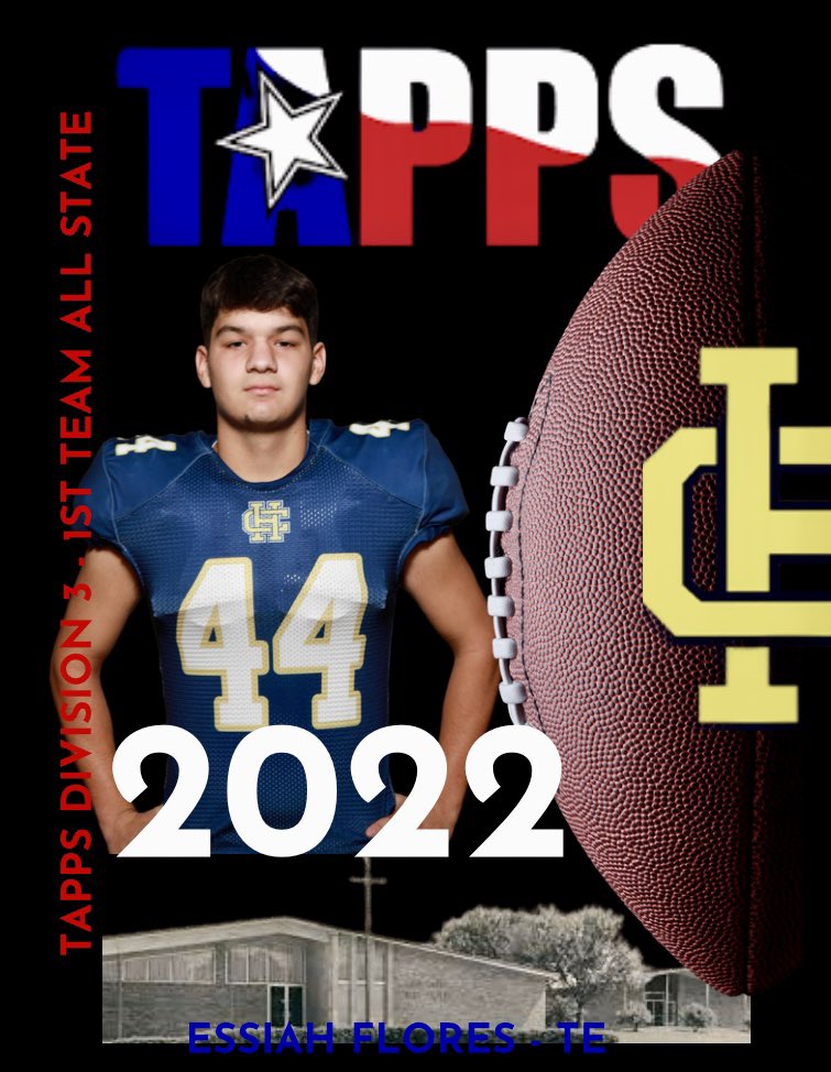 Congratulations <a href="/E_flores44/">Essiah Flores</a> ’23 on being selected First Team All-State TE for TAPPS Division III

🏈⚔️🏈⚔️🏈⚔️ #426 #holycrossfootball #hcknights #letsgoknights ⚔️🏈⚔️🏈⚔️🏈
