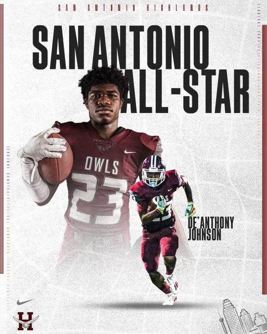 HighlandsOwlsFB's tweet photo. Excited to see our guys @mal54sias and @showtimeedee play in the @SA_Sports All-Star Football Game! These guys will compete and show what Highlands Football is all about! #HOODAT https://t.co/sXcbLp8tgf