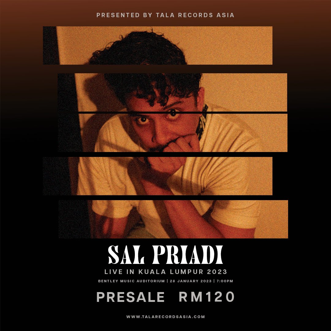 Sal Priadi Live in Kuala Lumpur 2023 Early Bird SOLD OUT 🔥

🎫 Presale tickets start today at 10AM. There will be limited ticket available; grab it fast before it'll be someone else's

Get yours today,
linktr.ee/talarecordsasia

#talarecordsasia #traevents #salpriadi