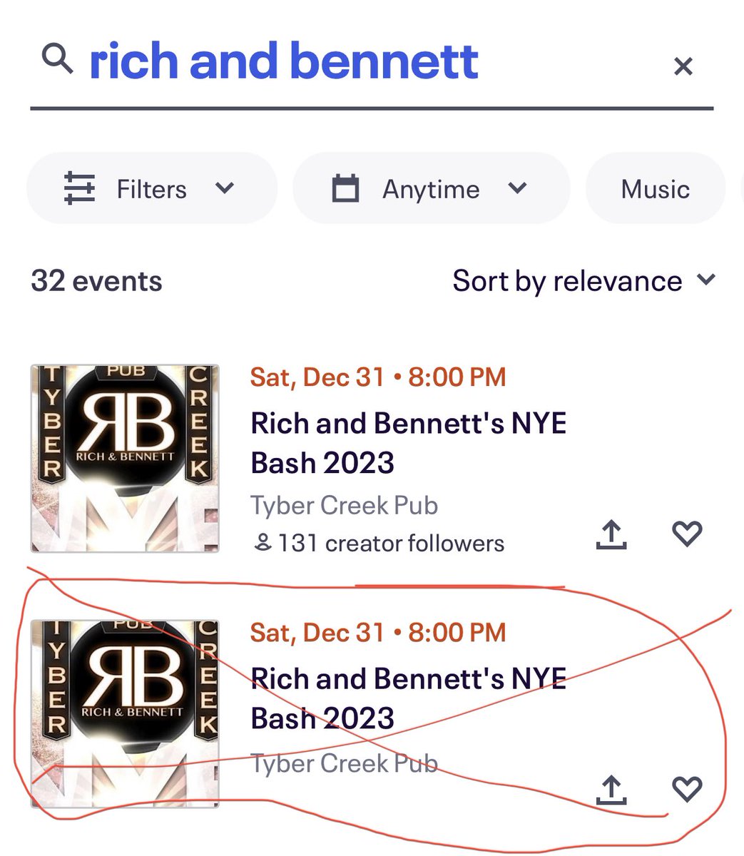 RichandBennett's tweet photo. @eventbrite get your “dedicated team” to research who keeps creating duplicate scam events and ripping people off. Two years in a row, and we are not the only company this is happening too. Earn your “Fees”. https://t.co/yhmlqyiaQd