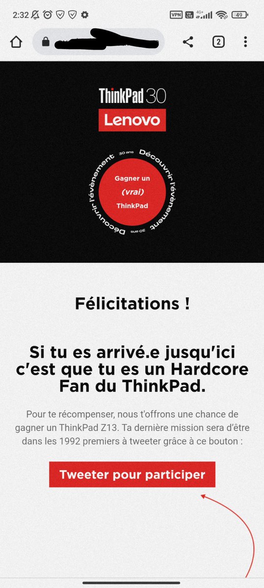 RayzennS's tweet photo. Ah mais jai fait sur le mauvais site aussi le rajout du /****... Au moins j'ai trouvé le bon finalement 🕵️ #ThinkCake92 #ThinkPad30 https://t.co/lPeKjHe1Jn
