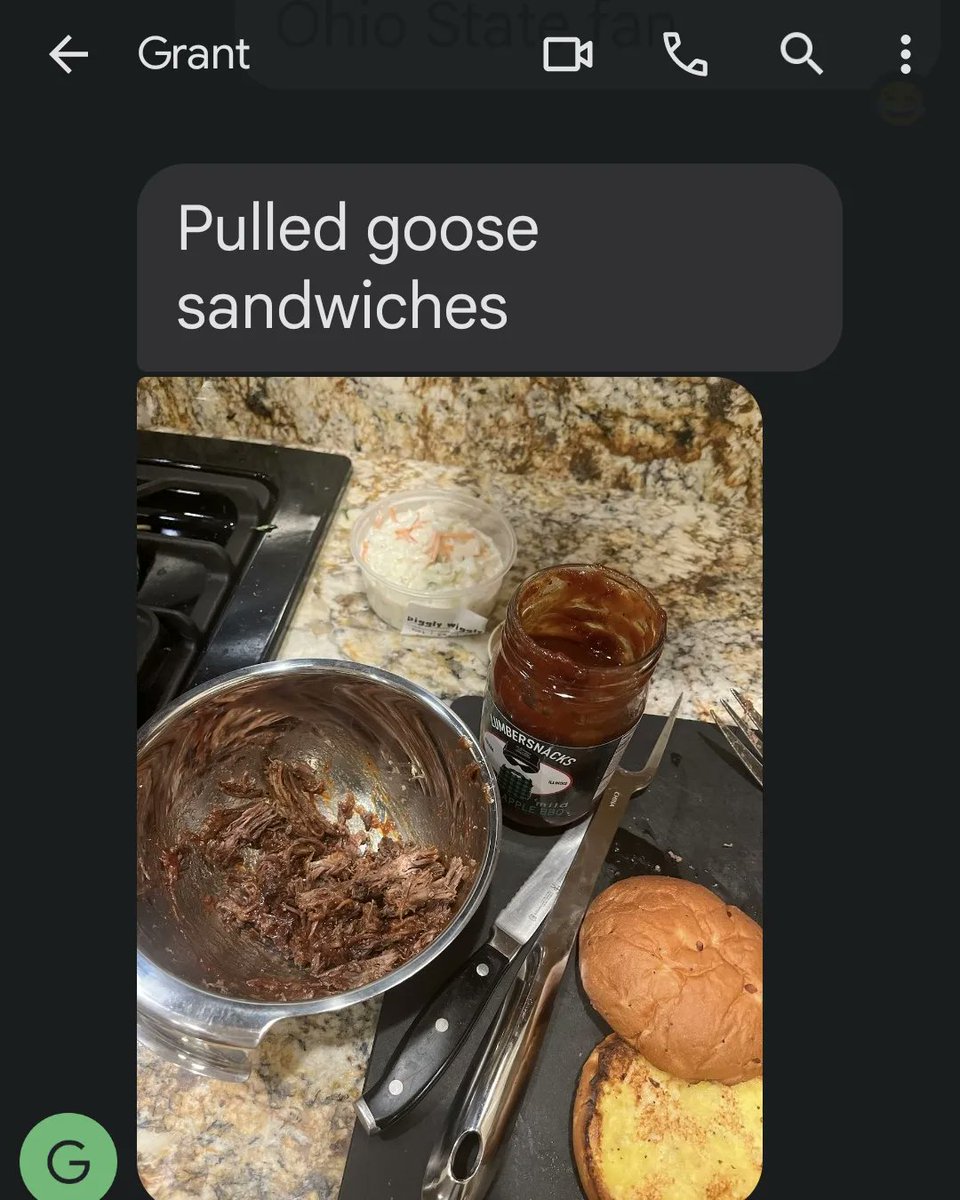lumbersnack14's tweet photo. Bragging to the neighbor about dry rubbed wings for the 49ers game... Drops me with pulled goose BBQ sandwiches with our sauce in the picture... What a guy. #touche
#gameday #wings #cajun #bangbangninergang #faithfultothebay #sundayfunday #buschlight #latte #myneighborisadick https://t.co/y0ooMMpo0R