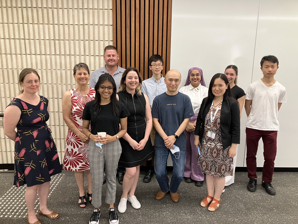 FlindersHMRI's tweet photo. Welcome to this year's Summer Research Award students! They will be involved in projects across #FHMRI over the holidays. We held a welcome morning tea with @FlindersFound who are supporting the program - thank you to the students and supervisors who were able to attend! https://t.co/g9CQWHW7Z3