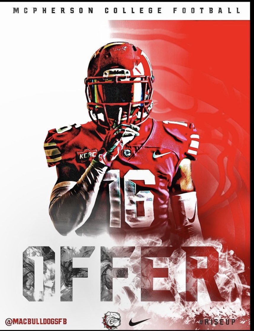 I am excited and blessed to announce I’ve received an offer from McPherson College! <a href="/CoachElauer51/">Coach Lauer</a> <a href="/AaronFrana/">Aaron Frana</a> @MPHS_Football