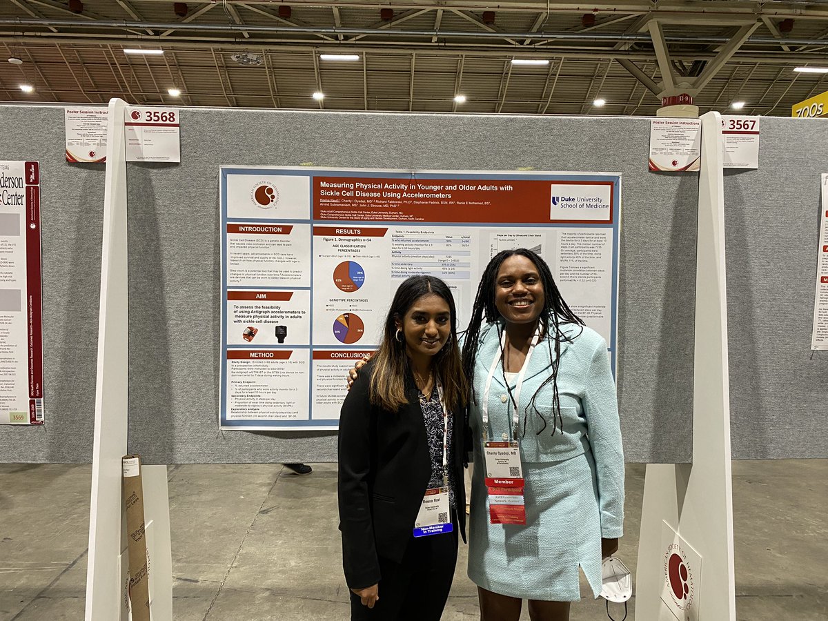 I’m so proud of our research team! Phenomenal poster presentation by Reena Ravi on measuring physical activity in adults with sickle cell disease #ASH2022 #sicklecellandaging