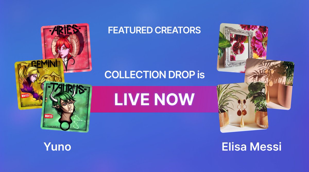 cloutdotart's tweet photo. 💥COLLECTION IS LIVE💥

@Yuno_art66 &amp; @ElisaMessi7 
Fresh artists that came to #Hedera 

Let's show some support #HBARbarians 

Check the collection here: 👀⬇️
🔗https://t.co/iVPIF702yw https://t.co/uGHMvVrt2x