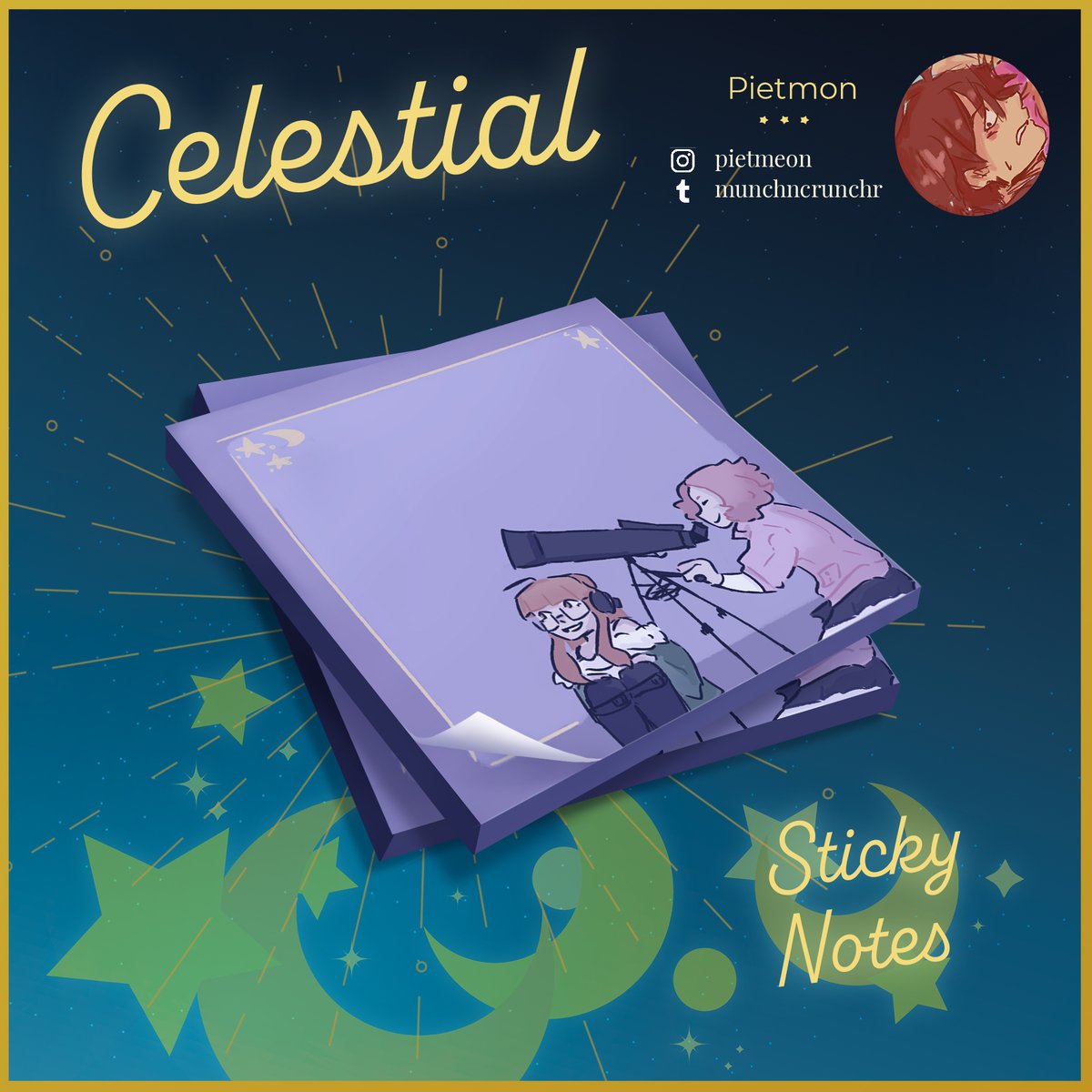 p5celestialzine's tweet photo. Only 7 50-Sheet Sticky Notes left! The Persona 5 Celestial Zine Leftover sales end December 31st!

🌟✨Purchase at: https://t.co/BLwgQ3l6il✨🌟 https://t.co/8g5jaNr3pz