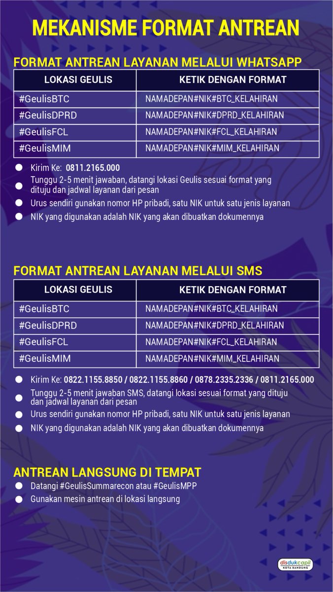 bdg_dukcapil's tweet photo. Berikut update informasi terkait pelayanan administrasi catatan sipil:

Layanan Akta Kelahiran https://t.co/rqkkJ4Ej0a