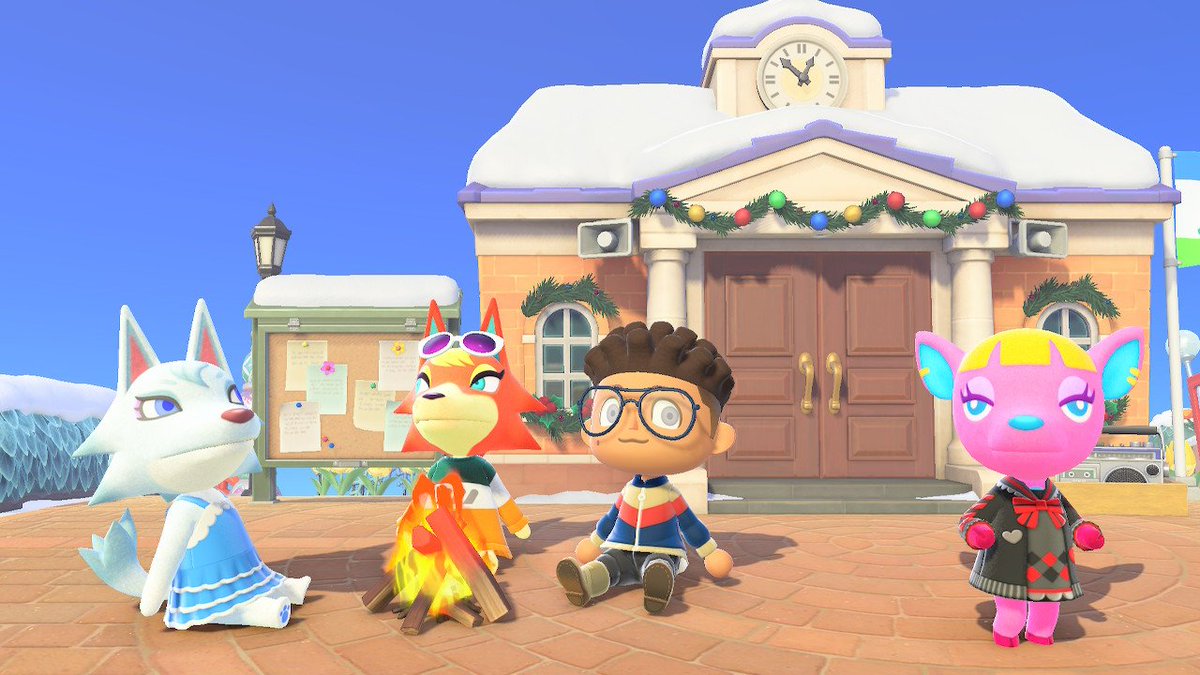 IslaToHo's tweet photo. Así se vivió el primer día nevado en #IslaToHo ❄️🌨️☃️ #ACNH #AnimalCrossingNewHorizons #animalcrossing #IslaToHo #NintendoSwitch https://t.co/cpmnDo7RbR
