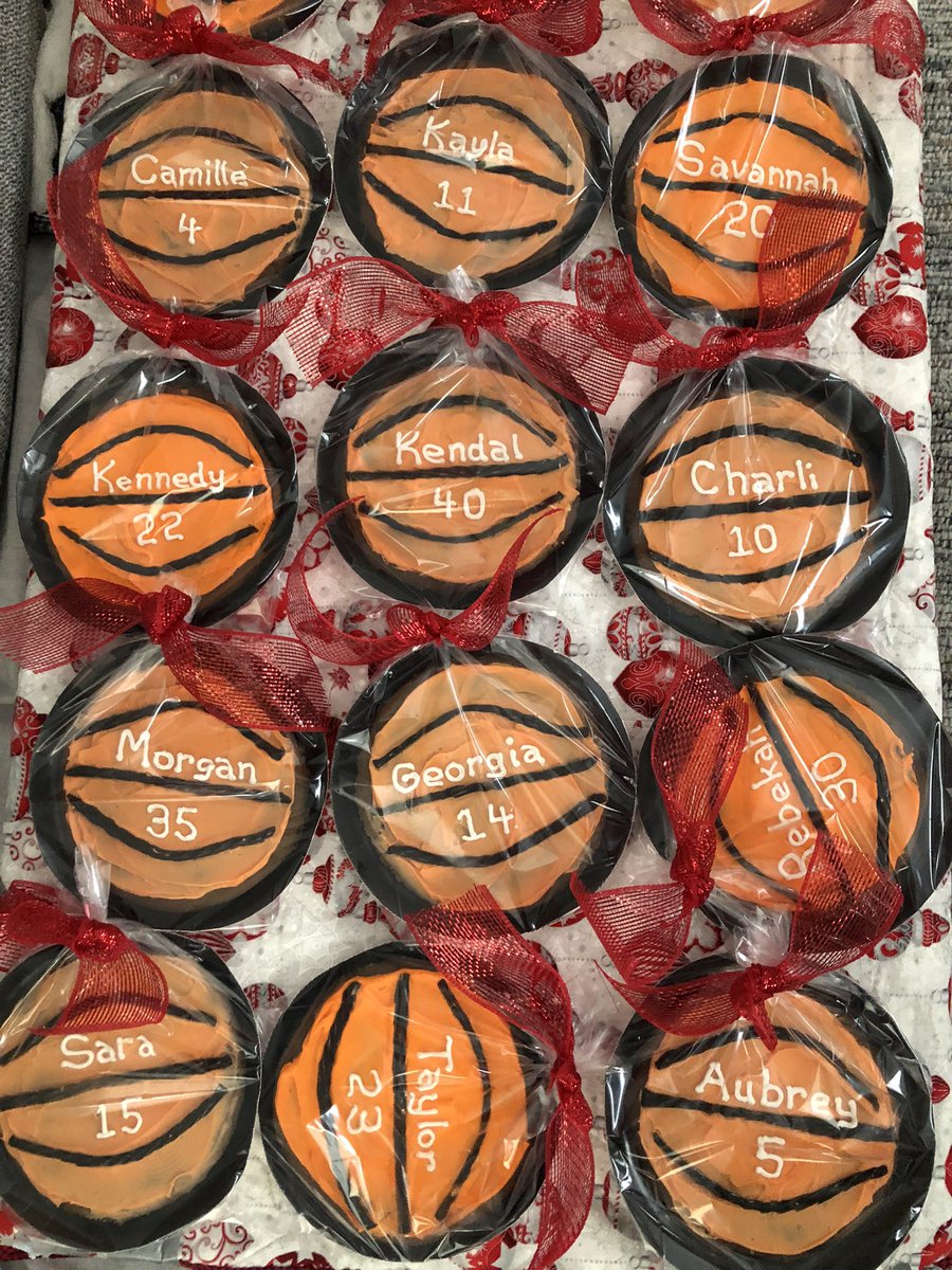 Chef Mo! Baking gingerbread basketballs for the team!