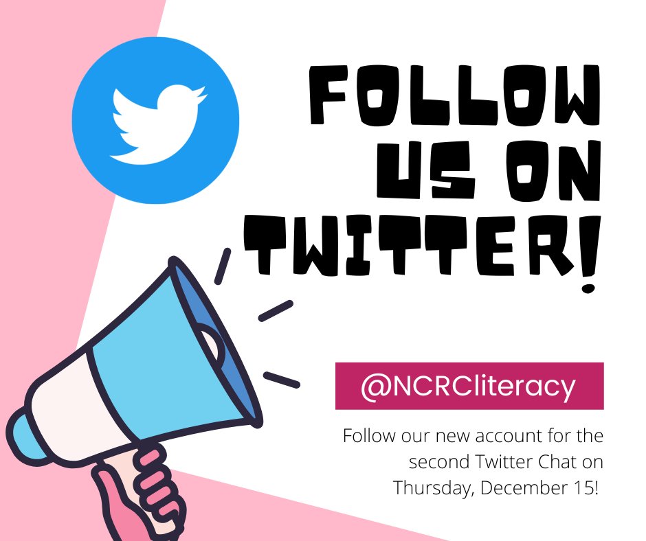 NCRCliteracy's tweet photo. Our second Twitter chat has been rescheduled for Thursday, December 15! The first question will start at 7:30pm. #NCRCliteracy https://t.co/g1DthM545f