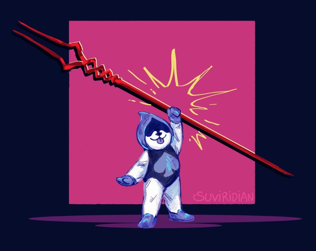 hotline_hollow's tweet photo. Lancer of Longinus hohoho I am a genius of comedy #DELTARUNE https://t.co/9GImy6WhUX