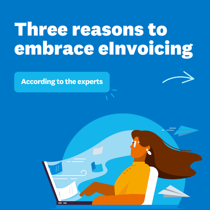 Xero's tweet photo. eInvoicing is the faster, more accurate and safer way to send and receive electronic invoices directly between accounting systems.

Here are the top reasons (according to the experts) why you should embrace eInvoicing today. 👇