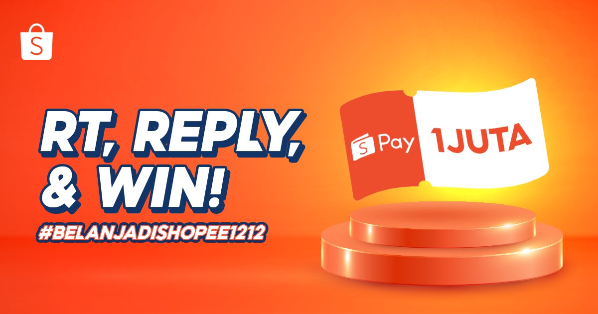 ShopeeID's tweet photo. ✨ SHOPEEPAY 1 JUTA GRATIS ✨

Mimin punya SHOPEEPAY senilai 1 JUTA buat 4 orang pemenang! Caranya:

- FOLLOW @ShopeeID 
- RT &amp; LIKE tweet ini
- REPLY "#BelanjadiShopee1212 #RezekiNamaShopee #BagiBagiShopeePay" SEBANYAK-BANYAKNYA!

Semoga beruntung 🥰 https://t.co/UykYT0yxkM