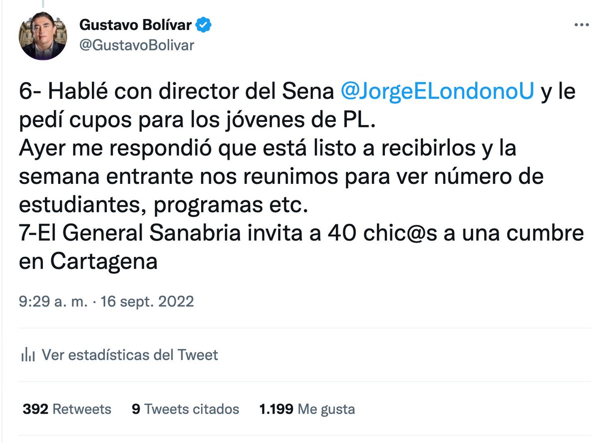 GustavoBolivar's tweet photo. 🧵Sobre el video que circula la ultraderecha de una reunión con Primera Línea:
1- Nunca he hecho reuniones clandestinas. Una en la ONU con el general Sanabria, Otra en en el Sena con el director Londoño y esta en el ministerio de Justicia con el Ministro abordo, todas publicas👇 https://t.co/zfqJKcVJ4I