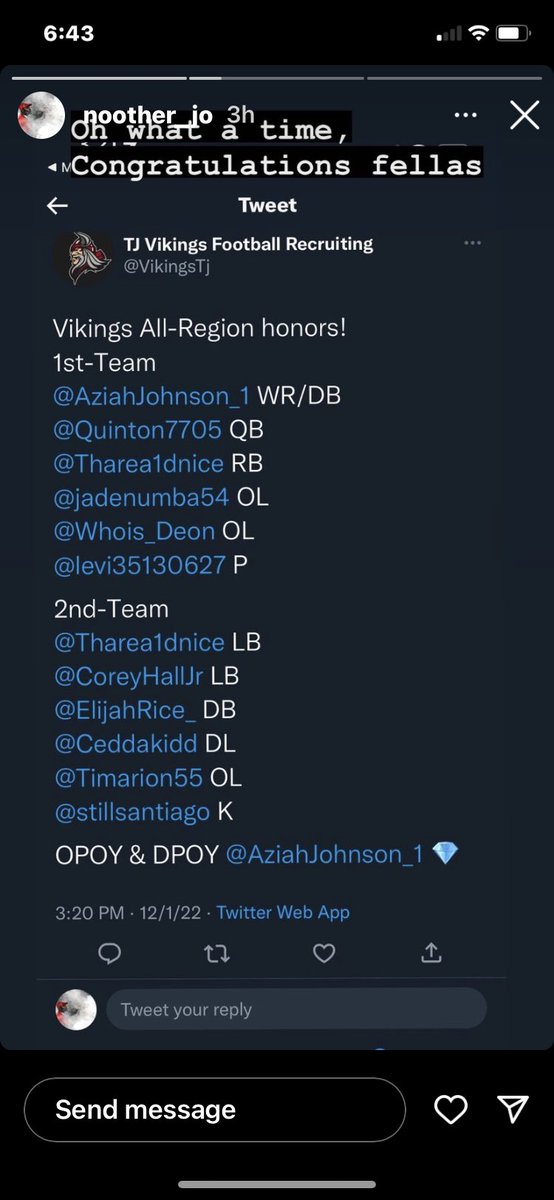 coachmccray11's tweet photo. To My TJ Family(#TheVikingWay)
Former and Present ❤️🤍
Be that Light of the City!  Matthew 5:14-16 https://t.co/RtivCIeGXH