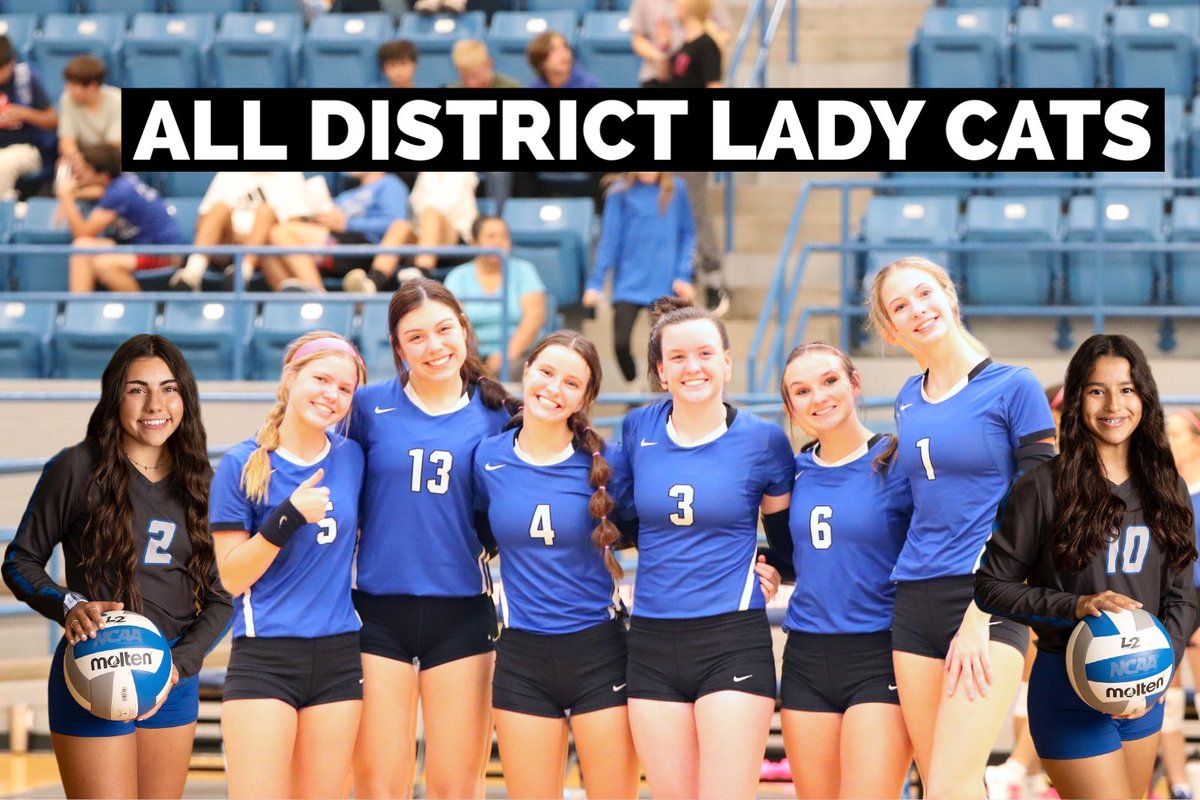 ladycatvball's tweet photo. CHS Volleyball Lady Cats receive All-District honors!  Adah Henderson, Sr., Aspen Lomax, Sr. Jena Preston, Sr. 
Newcomer of the Year Journey Prince, Fr. 
Honorable Mention: Corbin Daniel, Sr., Sophie Stephens,Chloe Churchill, Angelica Torres, So. https://t.co/vKrNN8cLiG