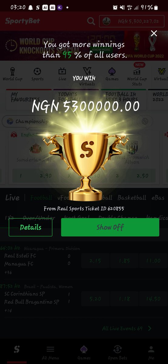 jujupunter's tweet image. 5.3million Naira ✅️🔥 BOOM!! From Our Livebet Game. ✅️✅️✅️♥️♥️♥️💯💯🔥✅️♥️
✅✅🔥🔥🔥💚💚💚💚💚✅⚽️⚽️⚽️✅🔥⚽️⚽️⚽️💚✅🔥🔥🔥🔥✅✅✅
Congrats to everyone who Played 💯 ✅✅✅

   LIVEBET  GOAT   🐐