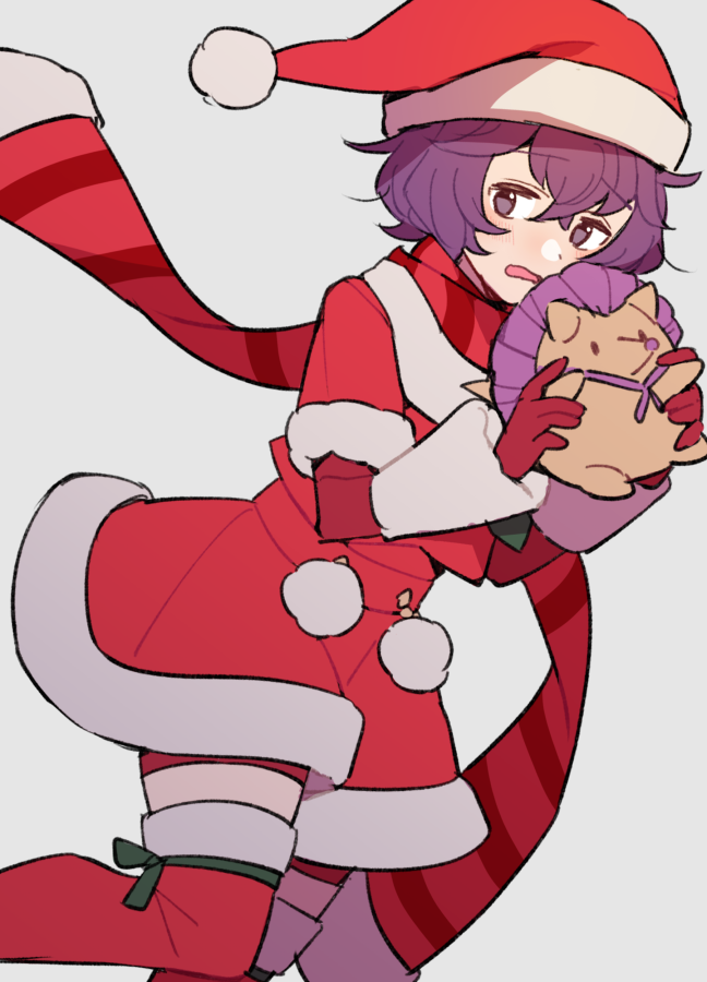 Spectra's in the Christmas spirit this year!  She found this outfit and absolutely loved it, despite her bashful look wearing it.  #SeductiveSunday