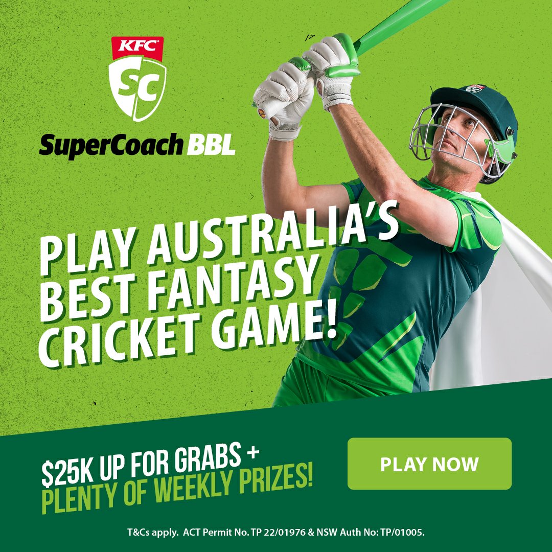 ONE DAY TO GO!!! 🏏😱 Get your team sorted and take me on in KFC SuperCoach BBL! It's FREE to play and there's plenty of cash prizes up for grabs 💰 Head to  supercoach.com.au