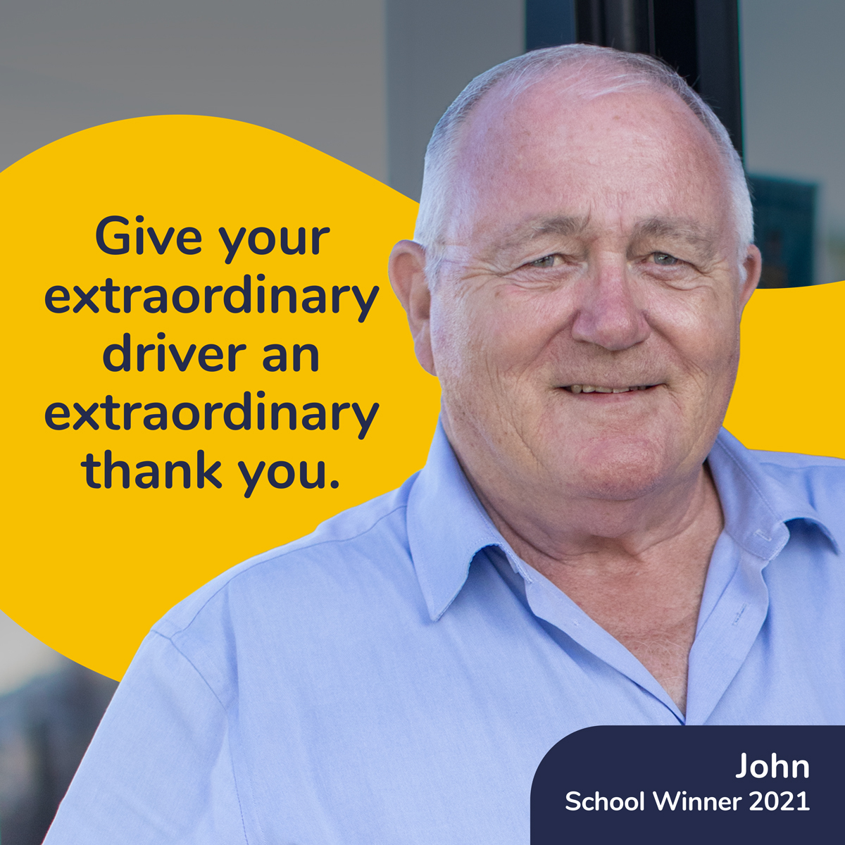 Translink_QLD's tweet photo. "I've watched children grow up &amp; you feel like part of their lives", says John, 2021 School #QLDBusDriveroftheYear🚍.

Do you know a bus driver like John? Give them an extraordinary thank you &amp; nominate them to win one of ten $100 gift cards 👉 https://t.co/fecTVuips5 https://t.co/HvckpIwqu8