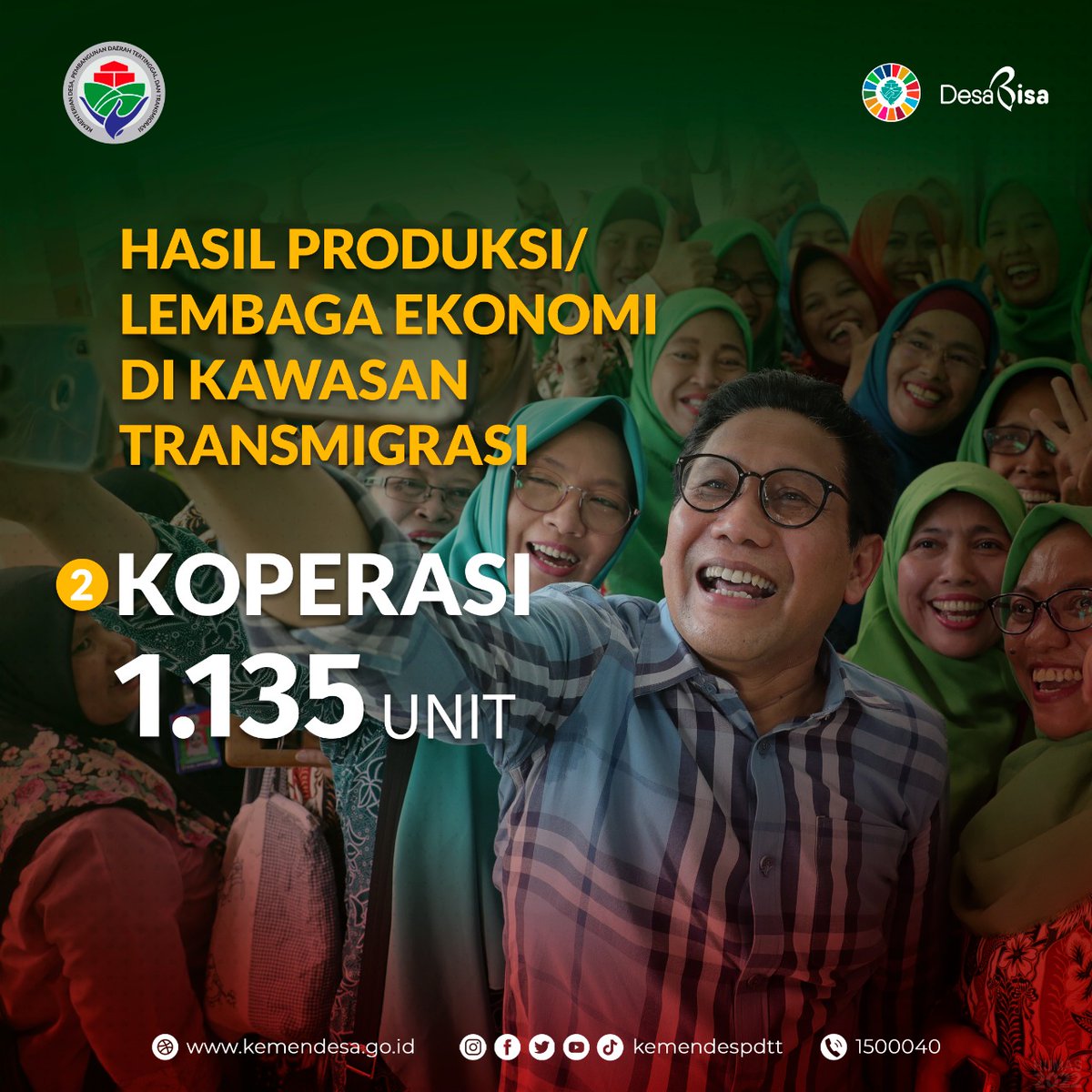 Transmigrasi untuk peningkatan ekonomi masyarakat 
#72TahunBhaktiTransmigrasi
<a href="/jokowi/">Joko Widodo</a> 
<a href="/halimiskandarnu/">ABDUL HALIM ISKANDAR</a>
@Kemendespdtt
<a href="/malik_haramain/">malikharamain</a>
<a href="/imansyukri/">Iman Sukri</a>
<a href="/taufikmadjid71/">IG : taufik.madjid</a>
@yusradaridesa 
<a href="/azzameldzikrie/">#SantriIndonesia</a> 
<a href="/tppkemendes/">TPP KEMENDES</a>
@DitjenPPKTrans
