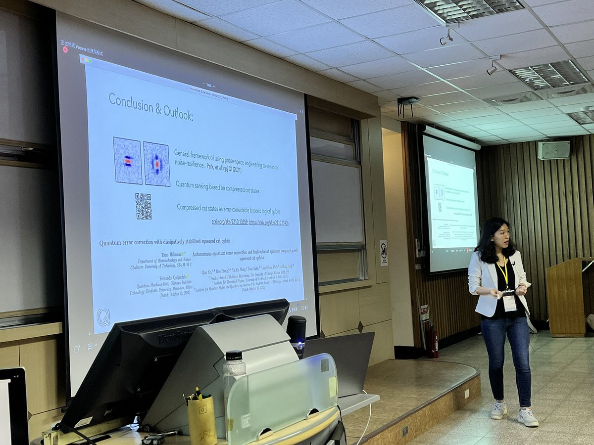 Honored to chair the session on tackling quantum errors by efficient readout error mitigation —Rudy Raymond <a href="/UTokyo_News_en/">UTokyo | 東京大学</a> and by protecting the coherence of a cat states by squeezing—<a href="/YvonneYGao/">Yvonne Gao</a> <a href="/quantumlah/">CQT</a> .