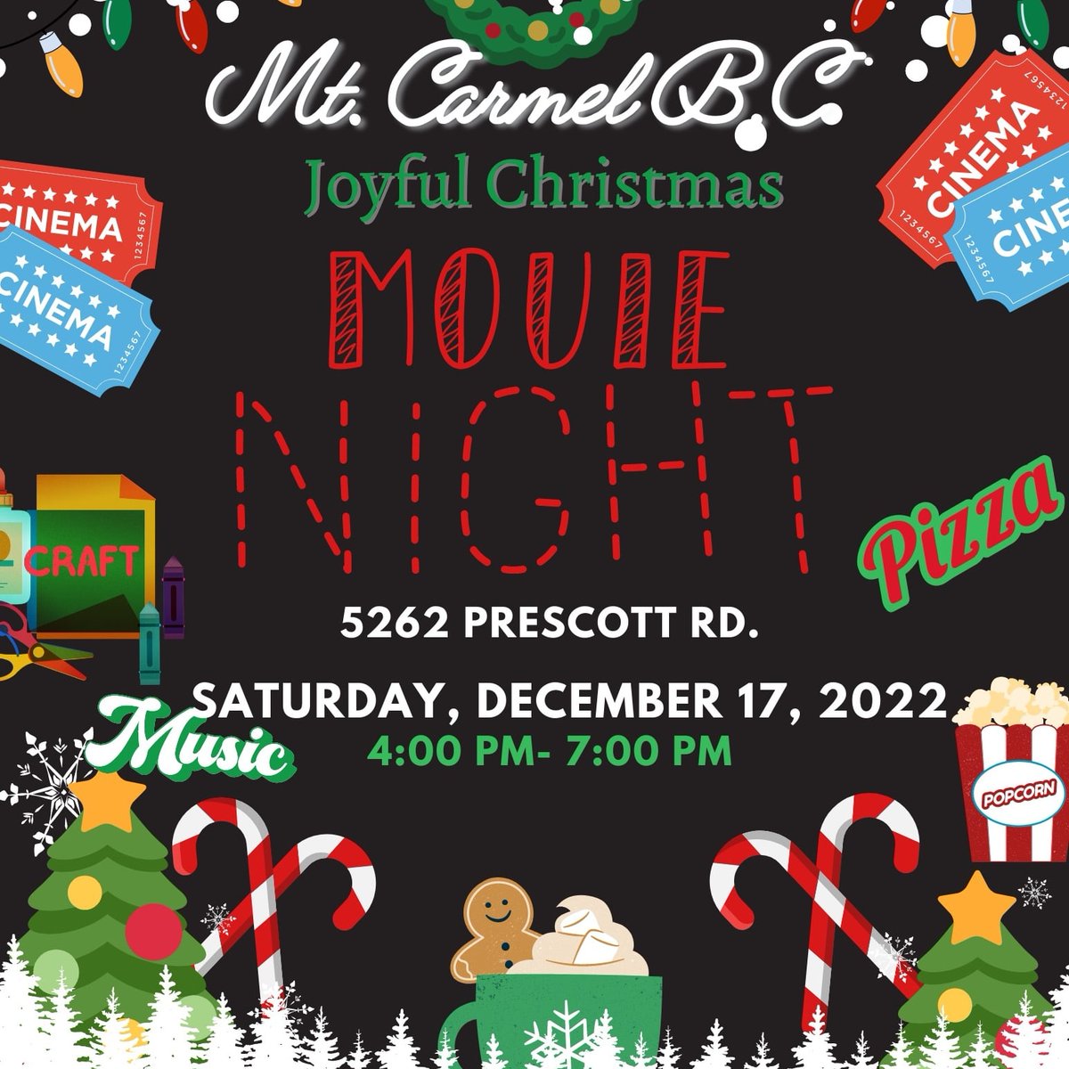 rizriz04's tweet photo. Join us for a Joyful Christmas Movie Night on Saturday, December 17, 2022, at Mt. Carmel Baptist Church of Baton Rouge. 5262 Prescott Road. https://t.co/YpQJU2Tvk2