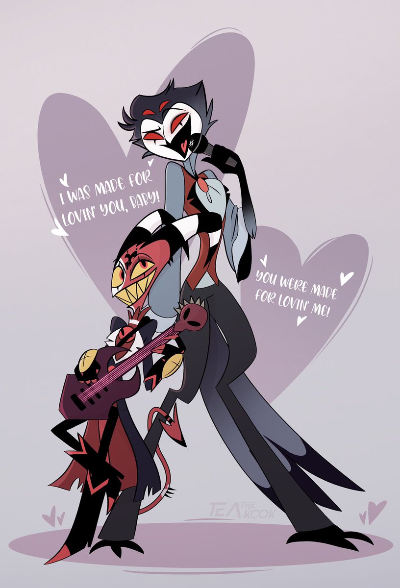 TeaTheKook's tweet photo. Soulmates rockin’ it out! 🎶 #HelluvaBoss #Stolitz https://t.co/ahych0fuL0