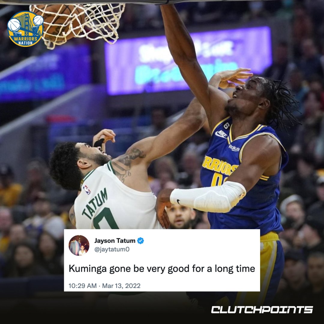 Warriors Nation - A 19-year old praising a fellow 19-year old 🤩 You know  Jonathan Kuminga is nice when Jayson Tatum goes out of his way to post  about him! Get 50