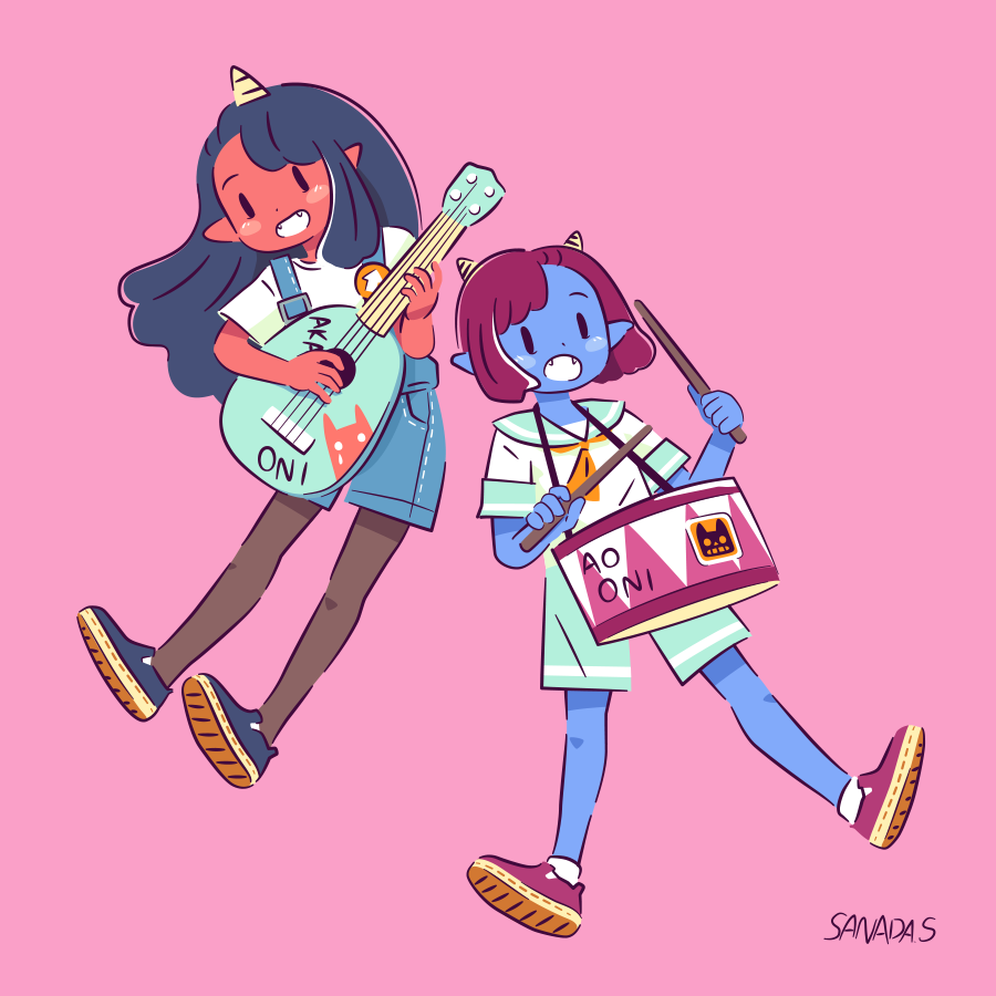 「続々:赤おに&青おにシリーズ 」|サナダシン＠絵仕事中のイラスト