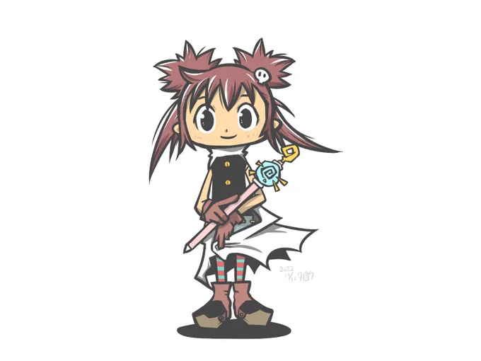 12/12 (305/365) むかしむかしに描いた読切の主人公 魔法使い見習いちゃん うろ覚えだけどまた漫画で描きたい #今日は何の日 #杖の日 #イラスト #illustration #一日一絵