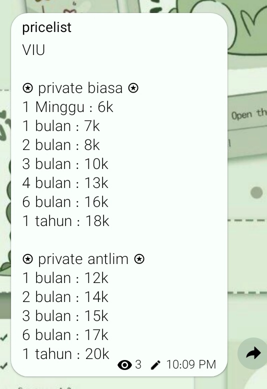 sini kak ada nih sat set yuk
- tanyakan dahulu stok nya
- langsung proses after payment
💰 payment all e-wallet &amp; Qris
📍 testie on pinned
☎️ tanya/order wa di bio
