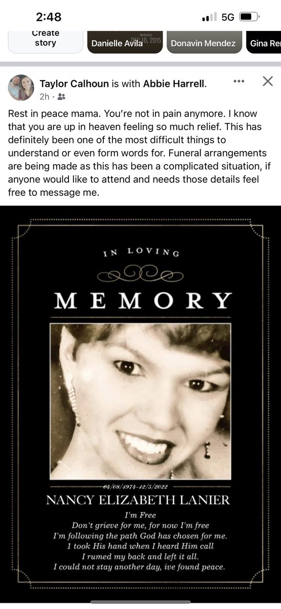 WeareInvinc7's tweet photo. Nancy’s daughter posted this a few days ago. I am having a hard time with all of this.  I can’t believe she is gone. My heart is broken 😞it’s hard to get on here cause I don’t see her tweets or get her dms.  I will try this week ti get back on track. 💔 https://t.co/bK9hTGwKZt