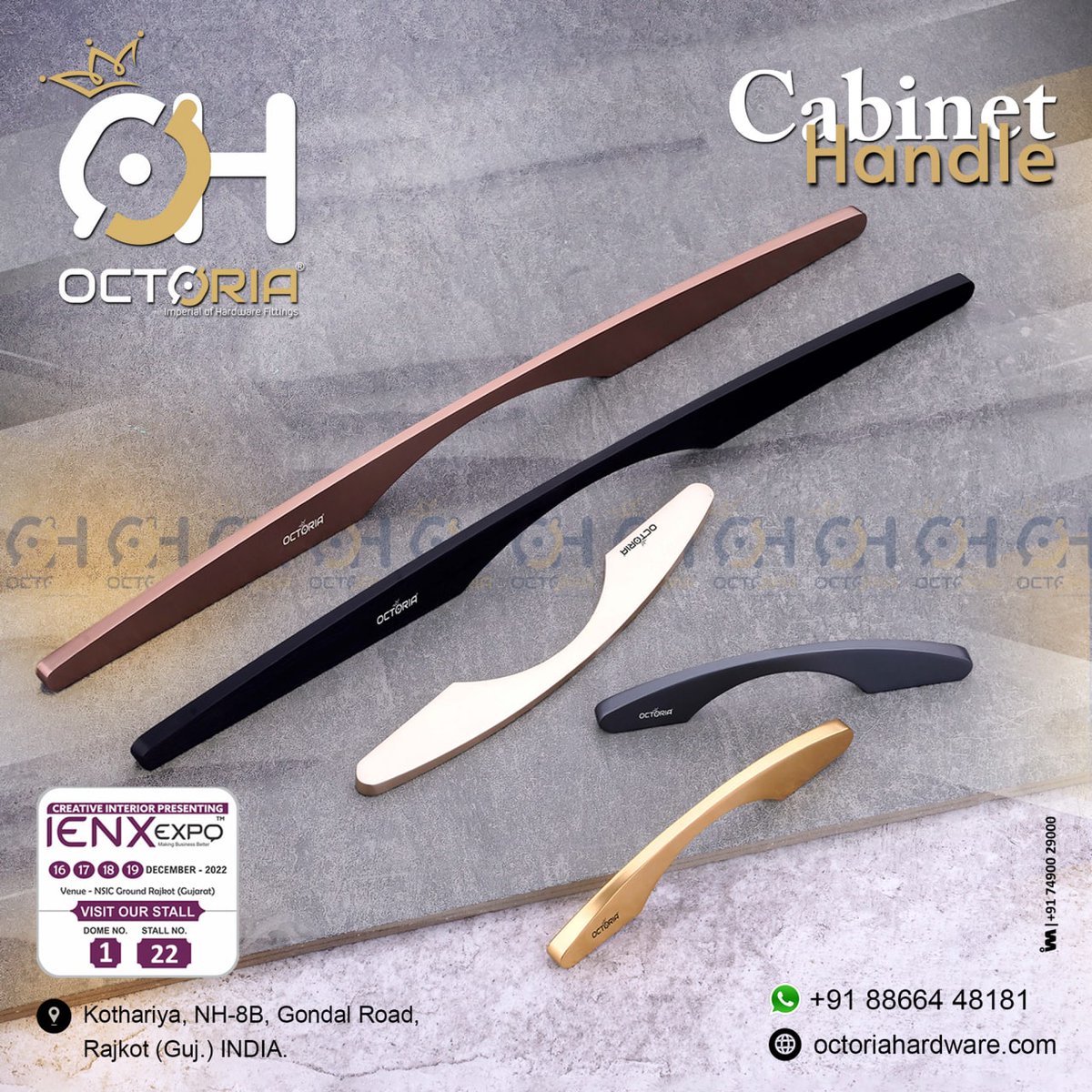 ibais_hardware's tweet photo. OCTORIA SALES CORPORATION (RAJKOT)
For enquiry via WhatsApp click:
https://t.co/Bbt67q5Uzf
Mr. Ajay Patel - 88 66 44 81 81
#cabinethandle #handlehardware #hookhardware #premiumhook #towerbolt #hardwaremanufacturer #doorfittings #concealhandle #doorhandle
.
@IBAISMEDIA https://t.co/UFcLpsYEhV