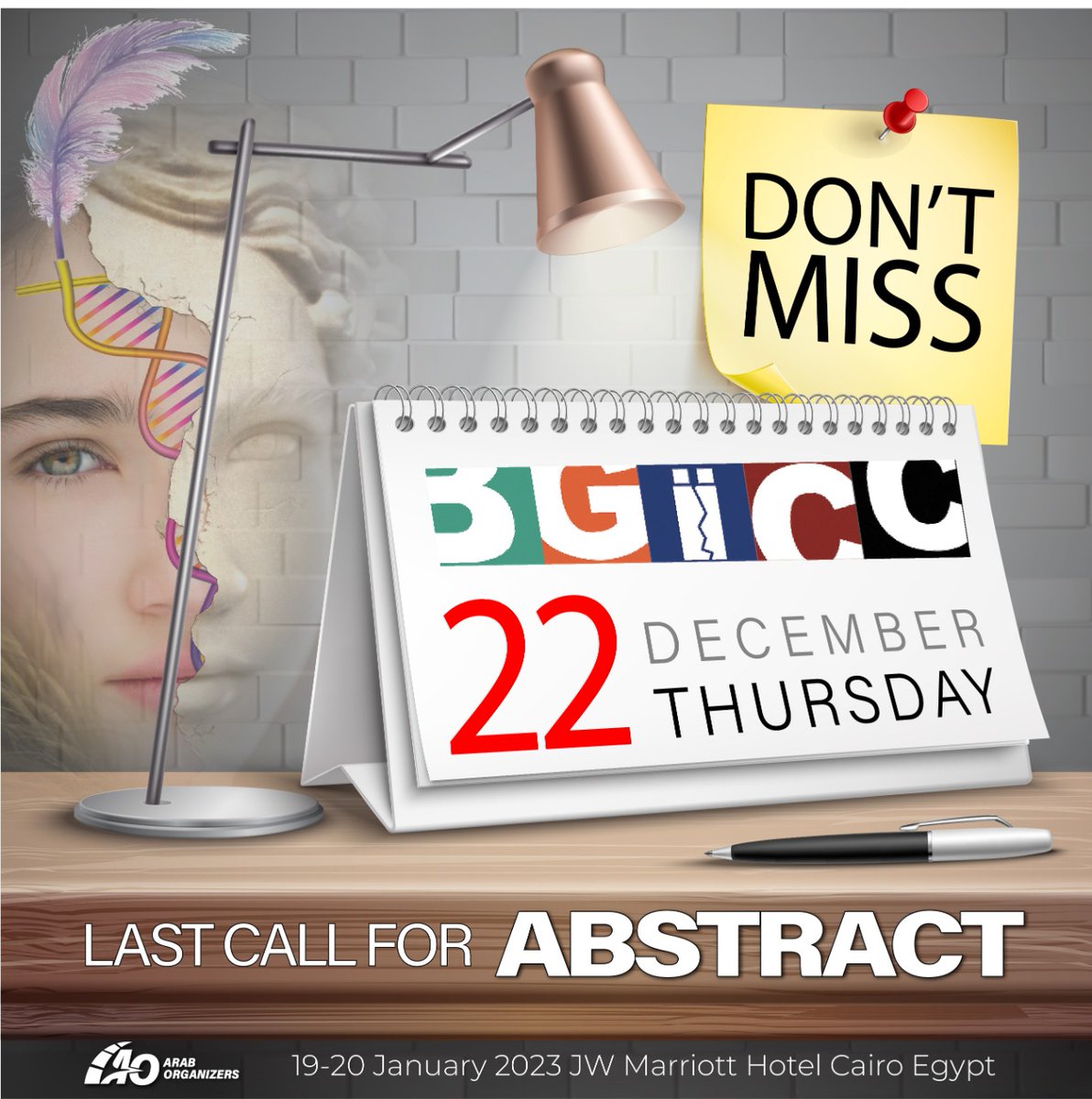 LAST CALL FOR ABSTRACT.
Hurry up it's only 12 days left for the deadline.
Deadline 22 December 2022
For abstract submission:
bgicc.net/forms/abstract…
Or send via the email: bgicc2010@gmail.com

#BGICC_2023
