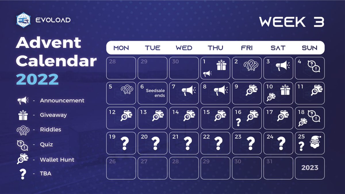 evoload's tweet photo. A new day, a new week full of surprises 🎁.
The wallet hunt 🕵️♂️ continues and today we will have two more riddles, so be very careful and follow our social channels.
🔍We are curious how you did with the others, did you find them all?
#wallethunt #MultiversX 🧵👇 https://t.co/4xsy53jrfi